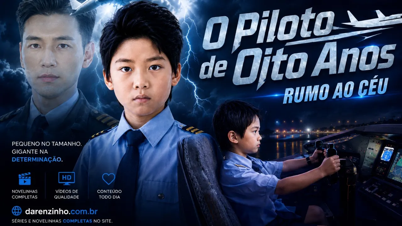 Banner da novelinha Piloto de Oito Anos: Rumo ao Céu