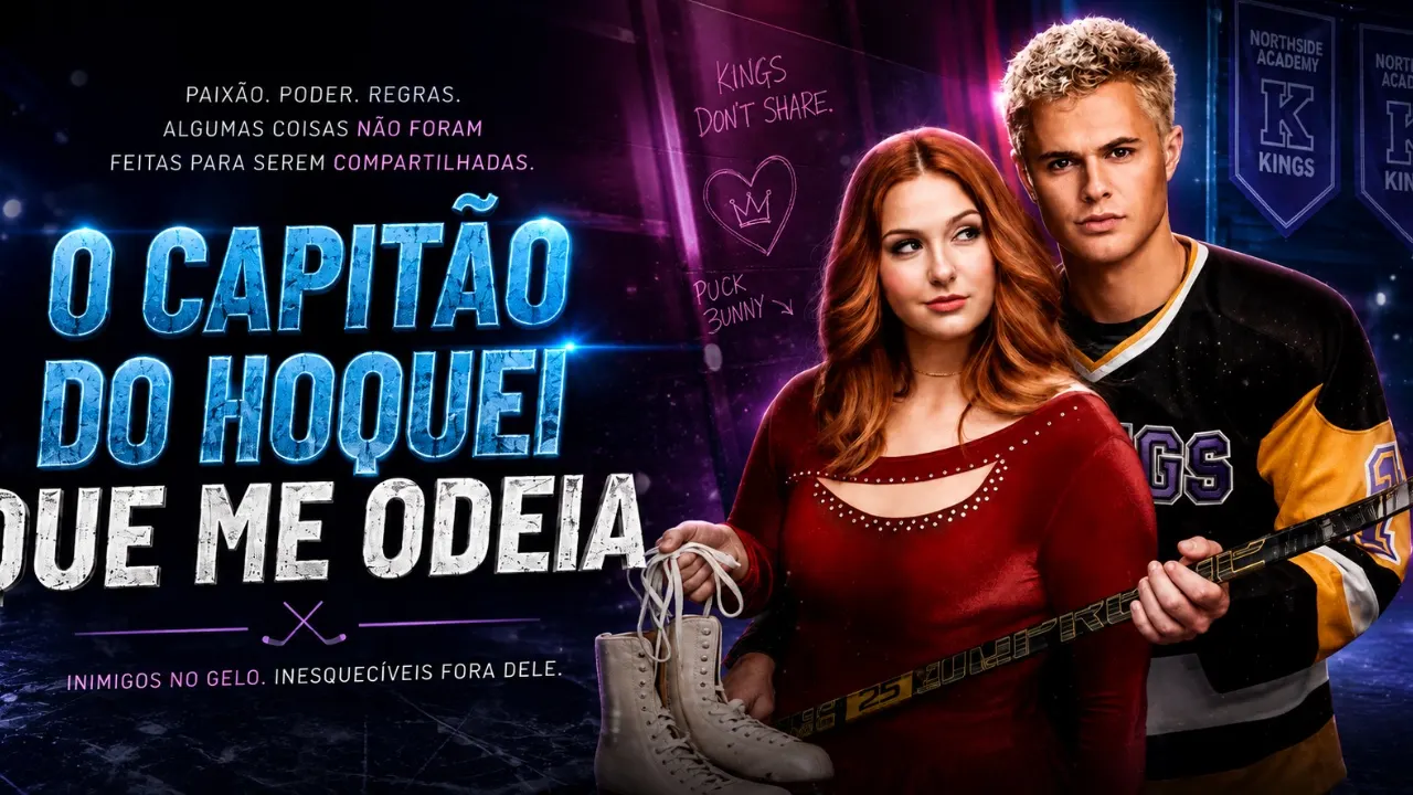 Banner da novelinha O Capitão do Hoquéi que Me Odeia